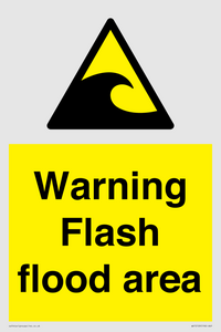 Warning Flash flood area